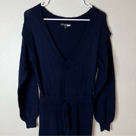 Central Park West Navy Blue Holmes Knit Jumpsuit XS - Picture 4 of 15